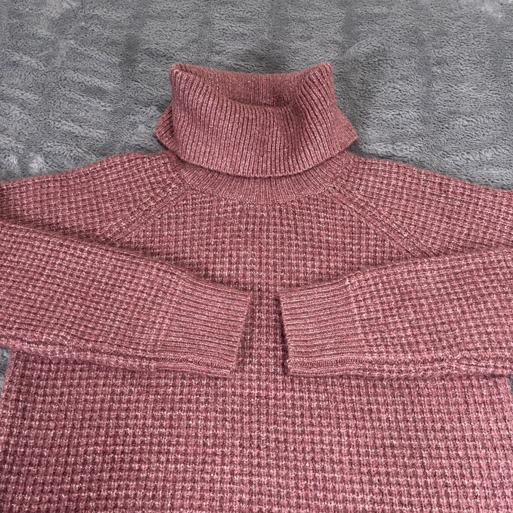 KUHL Womens Rose Heather Waffle Knit Turtleneck Sweater Style 4411 Small